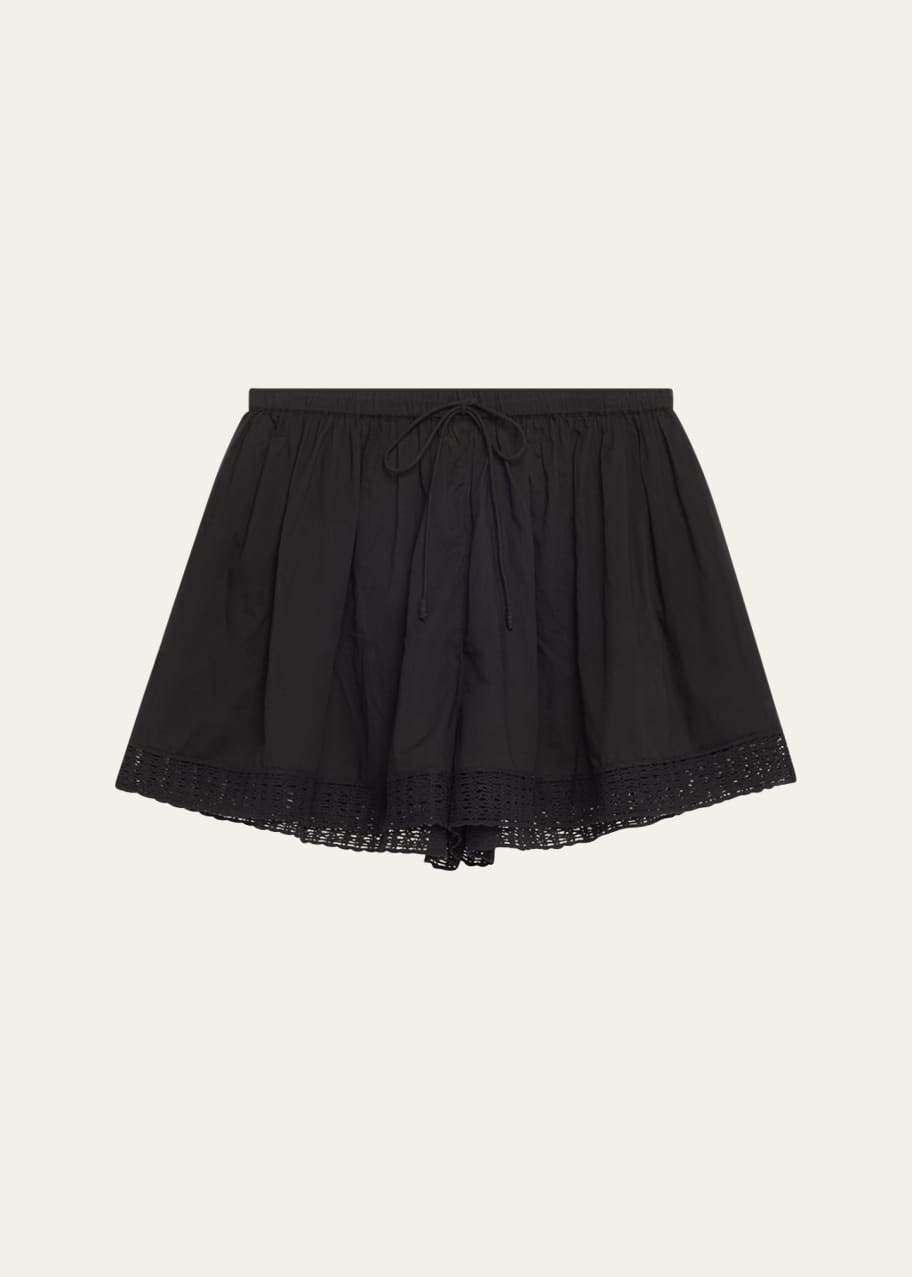 Image 1 of 1: Isla Crochet-Trim Shorts
