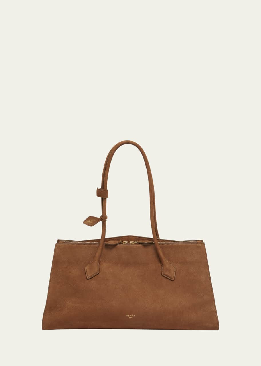 ALAIA Le Teckel Tote Bag in Suede and Leather - Bergdorf Goodman