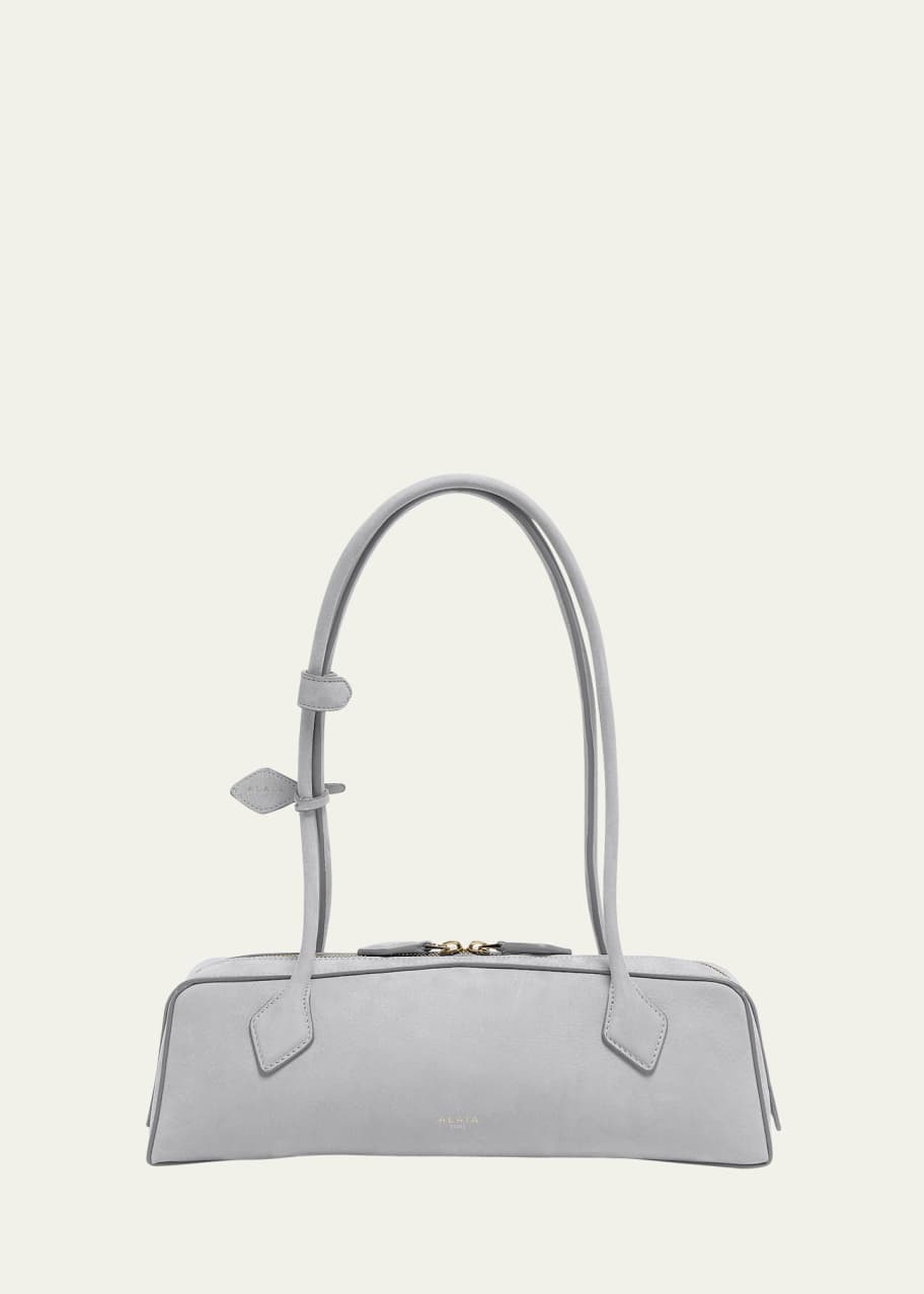 Image 1 of 1: Le Teckel Medium Suede Shoulder Bag