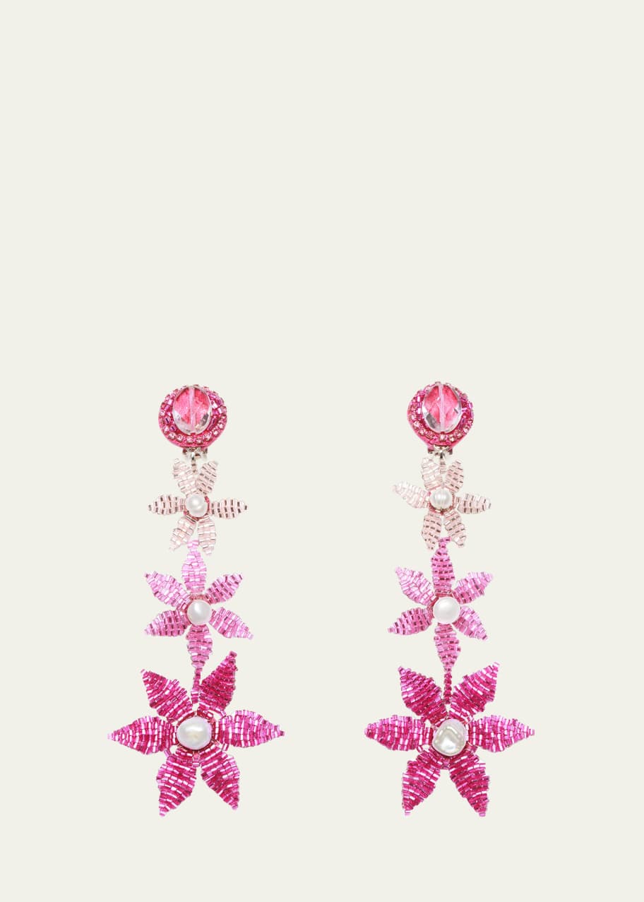 Image 1 of 1: Tiered Pink Degrade Earrings