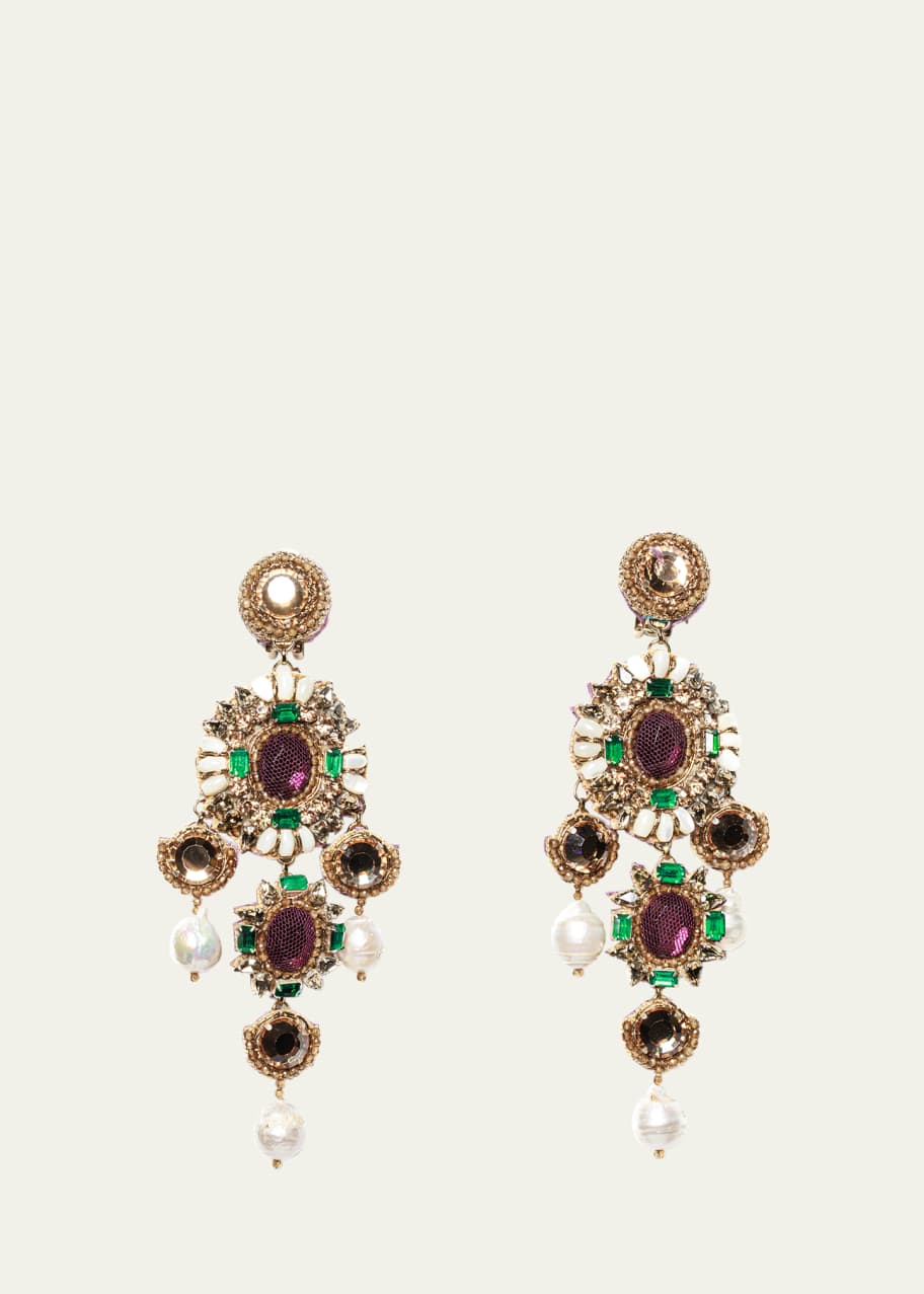 Image 1 of 1: Katerina Crystal Chandelier Earrings