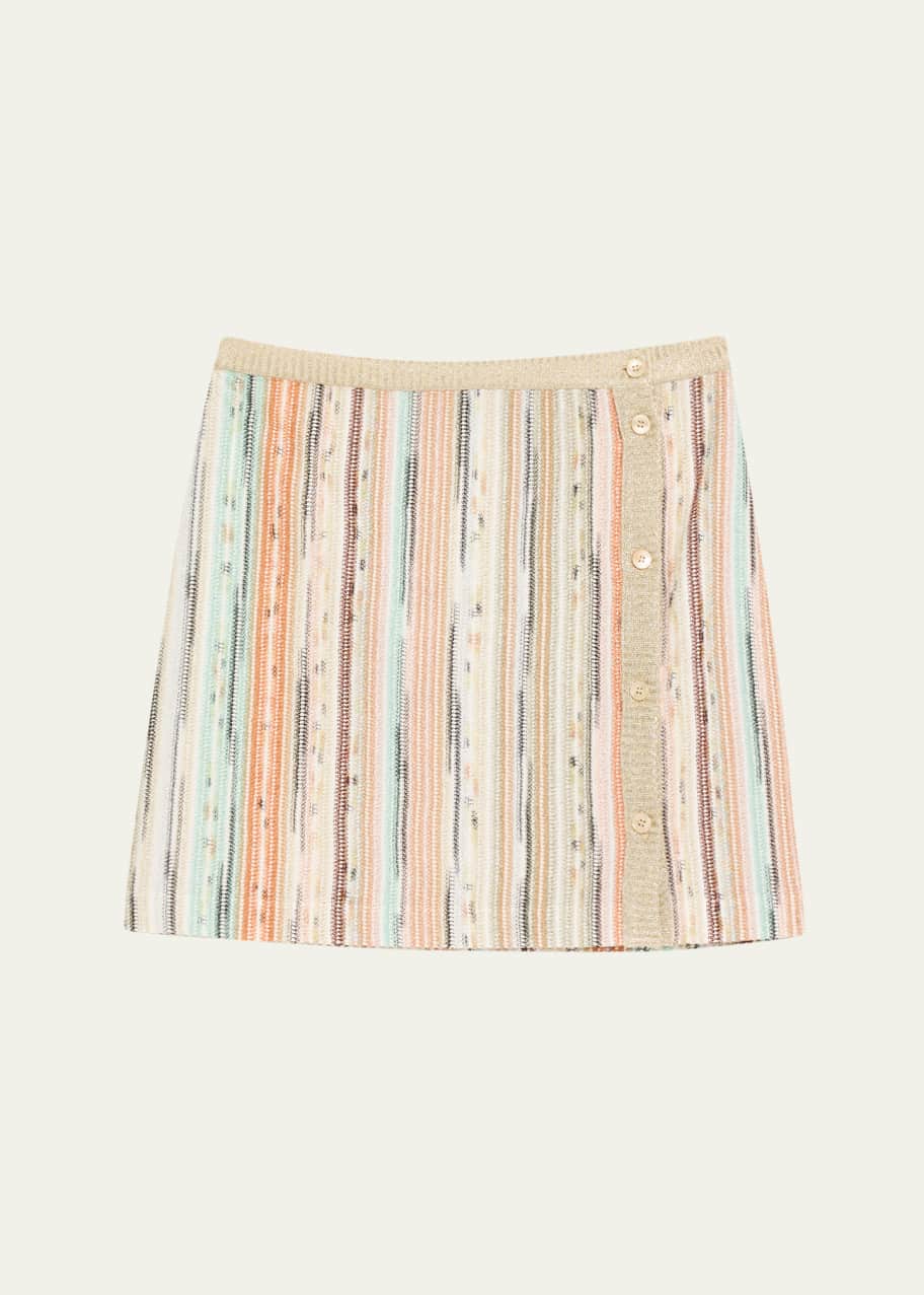 Image 1 of 1: Striped Multicolor Mini Skirt