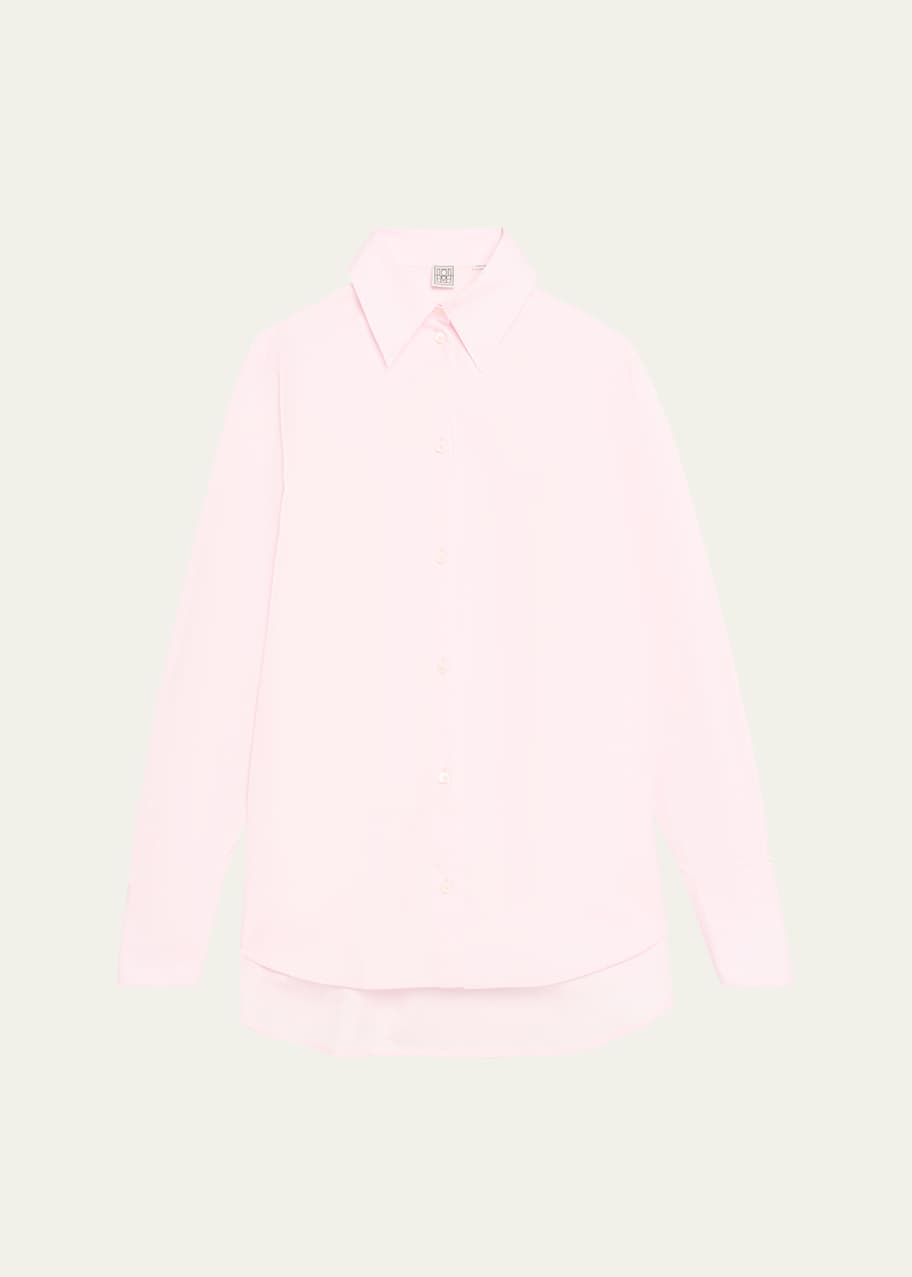Image 1 of 1: Kimono-Sleeve Poplin Button-Down Shirt