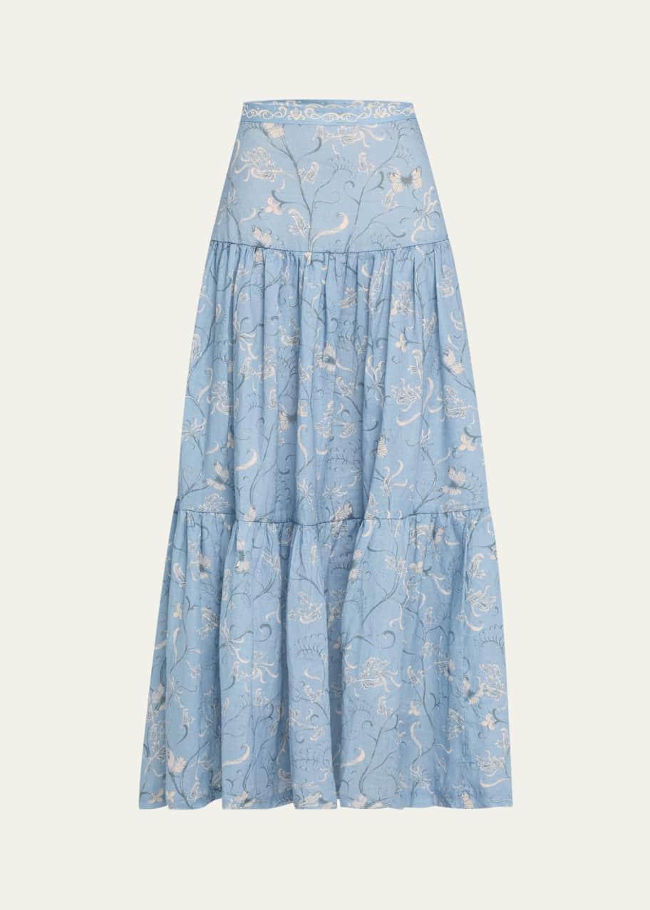 Image 1 of 1: Lymanopoda Anis Linen Maxi Skirt