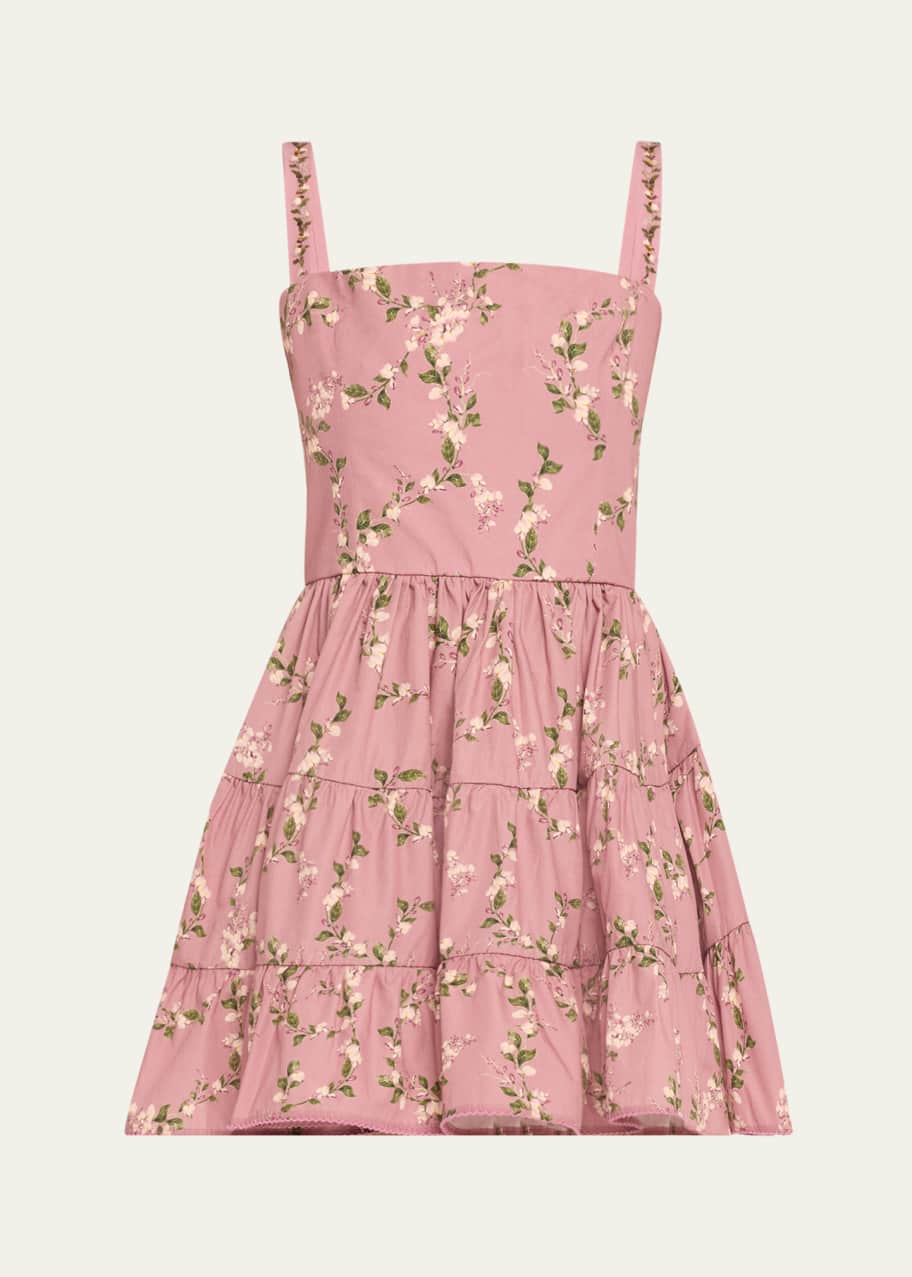 Image 1 of 1: Lima Wisteria Tiered Mini Dress