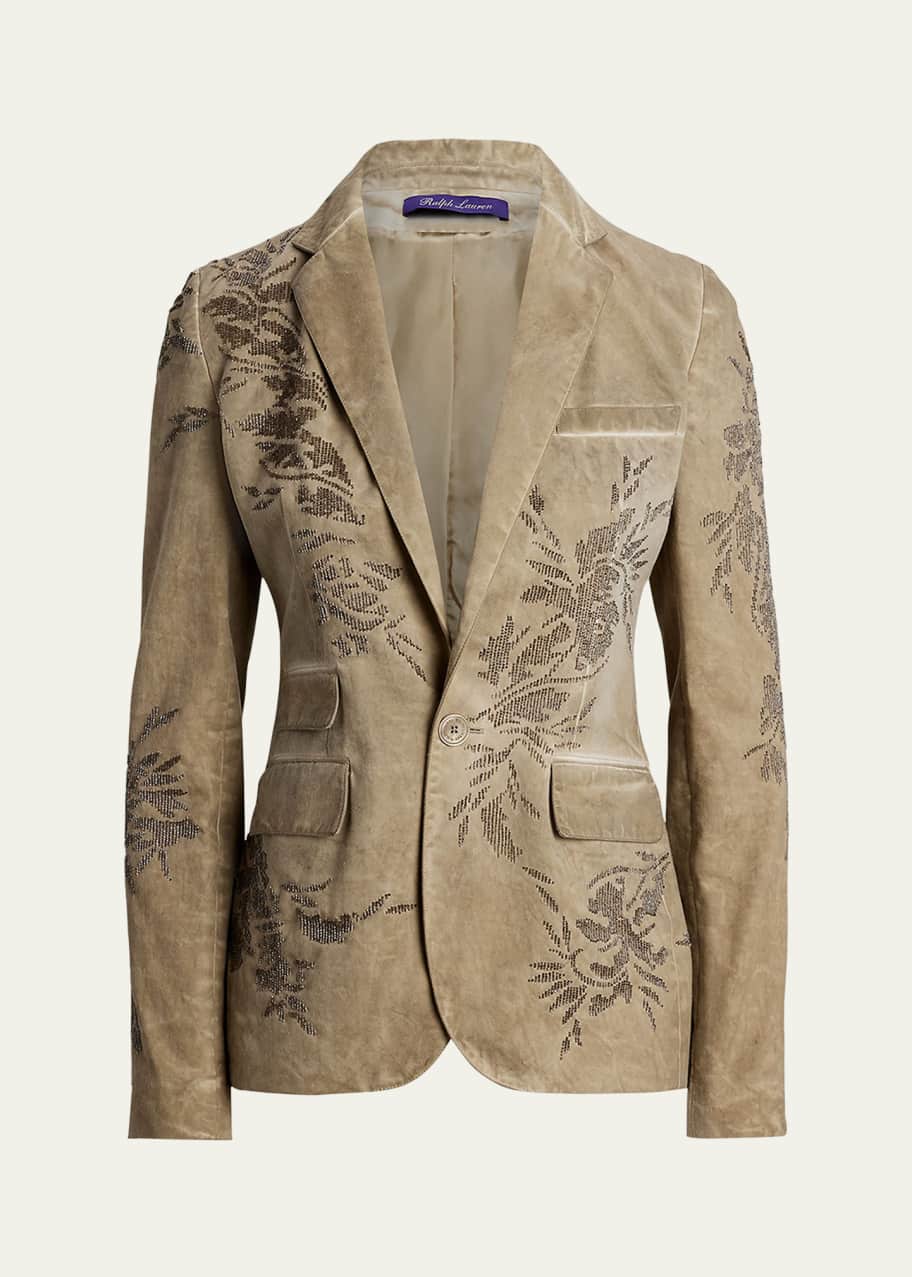 ジャケット Ralph Lauren Ralph Lauren Collection Parker Blazer Ralph Lauren Collection Parker Embellished Cotton Chino