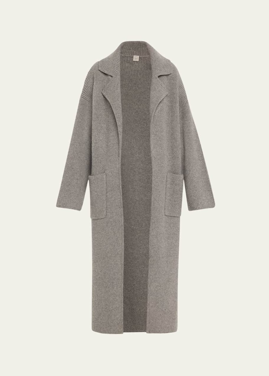 Toteme Long Ribbed Wool Cardigan Coat - Bergdorf Goodman