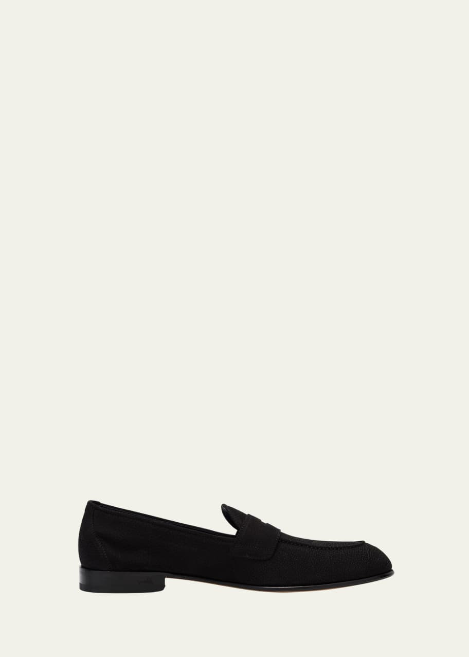 Image 1 of 1: Men's Appia Nubuck Leather Penny Loafers
