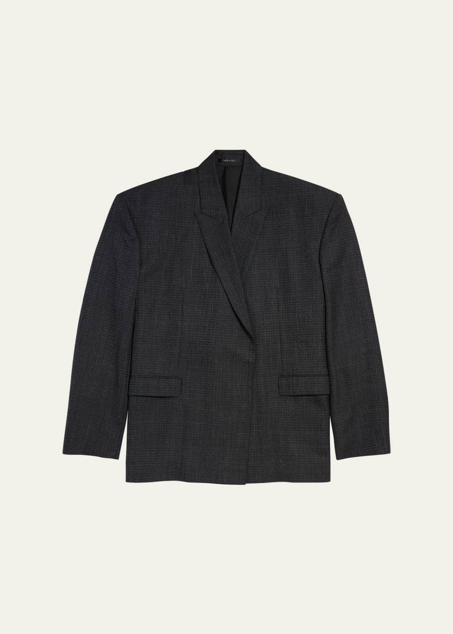 Image 1 of 1: Men's Mini-Check Relaxed Sport Coat