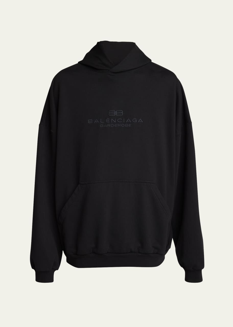 Balenciaga Men's Tonal Archetype Oversized Terry Hoodie - Bergdorf