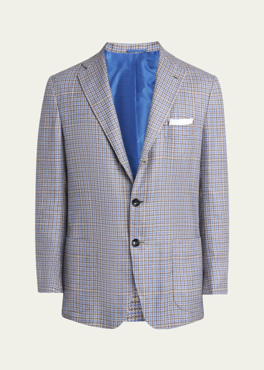 Image 1 of 1: Men's Houndstooth Windowpane Sport Coat