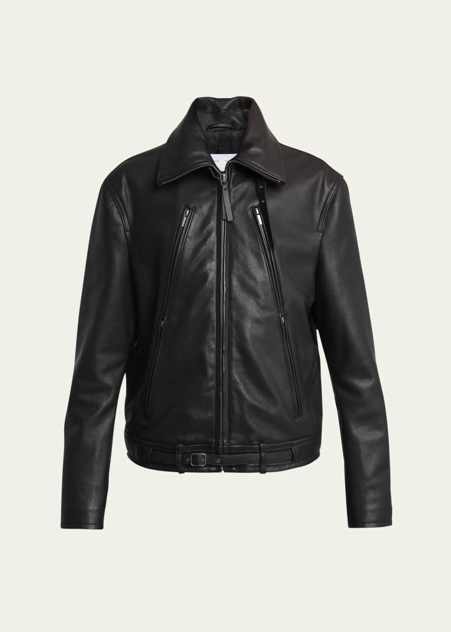 Image 1 of 1: Phoenix Pebbled Leather Jacket