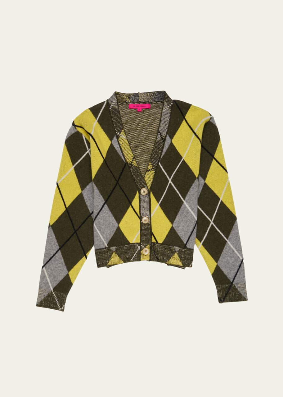 Image 1 of 1: Argyle Cashmere Cardigan