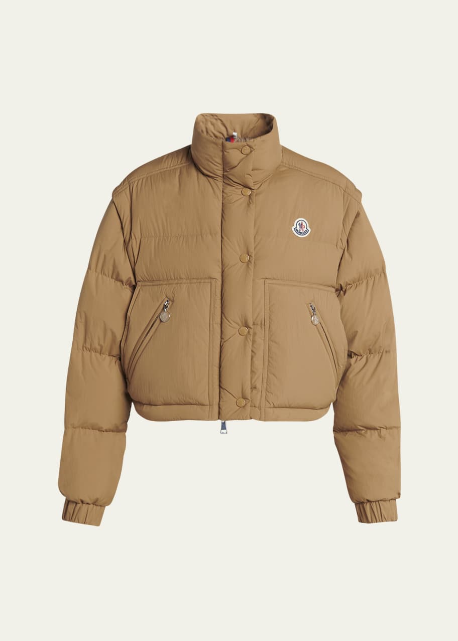 Moncler Selle Puffer Jacket with Zip-Off Sleeves - Bergdorf Goodman