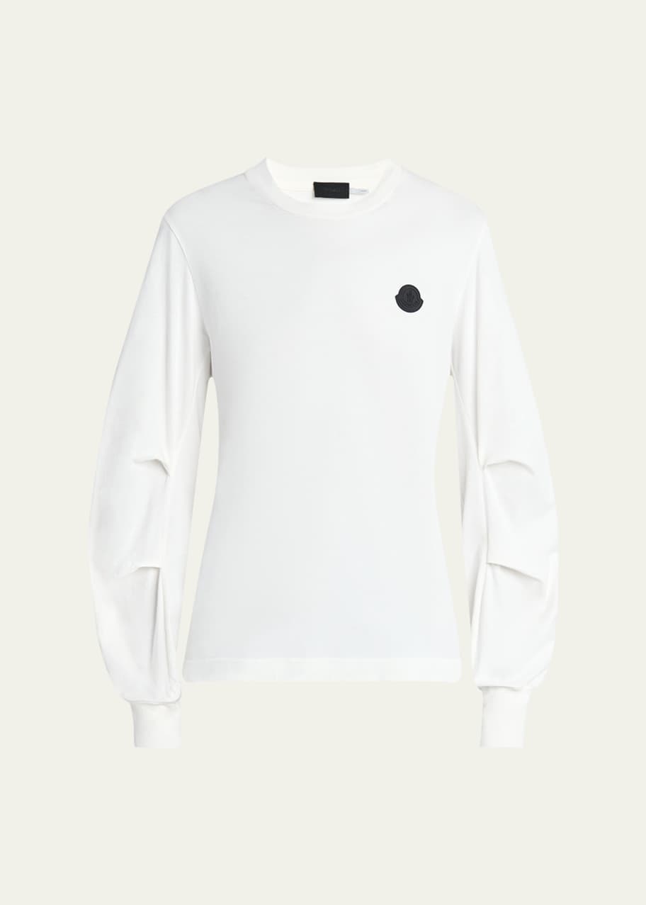 美品　モンクレール　MAGLIA T-SHRT M/LUNGA 長袖Tシャツ　白 Moncler Long-Sleeve T-Shirt - Bergdorf Goodman
