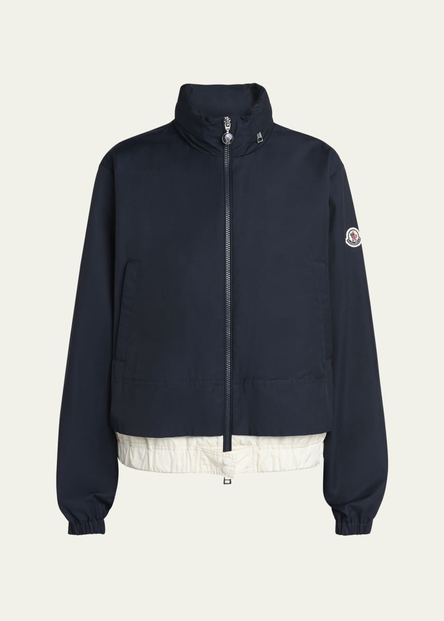 【MONCLER】ネイビー ジャンパー M Moncler Janze Jacket with Pull-Out Hood - Bergdorf Goodman