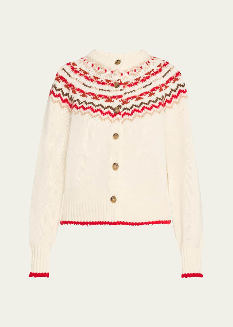 Image 1 of 1: Chalet Cashmere-Blend Cardigan