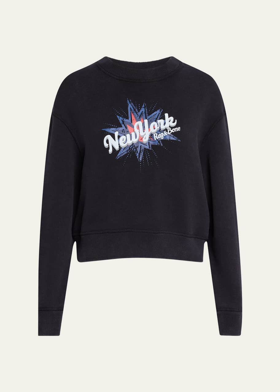 Image 1 of 1: Cropped Vintage New York Sweatshirt