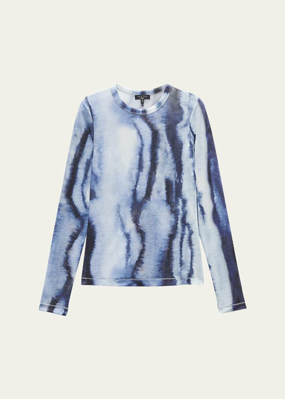 Rag & Bone Yana Tie Dye Long-Sleeve Top - Bergdorf Goodman