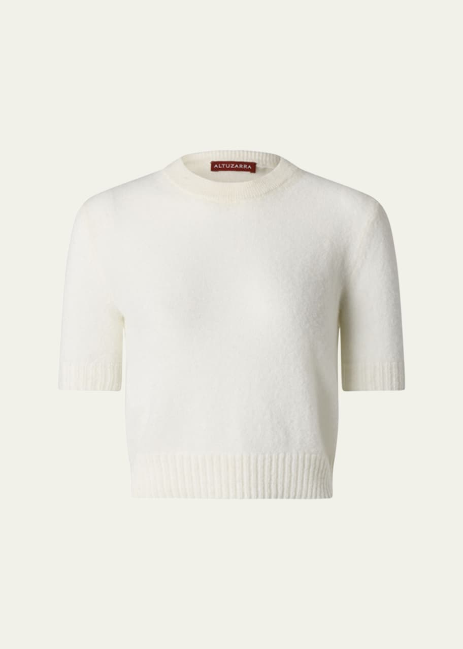 Image 1 of 1: Ty Alpaca Short Sleeve Sweater