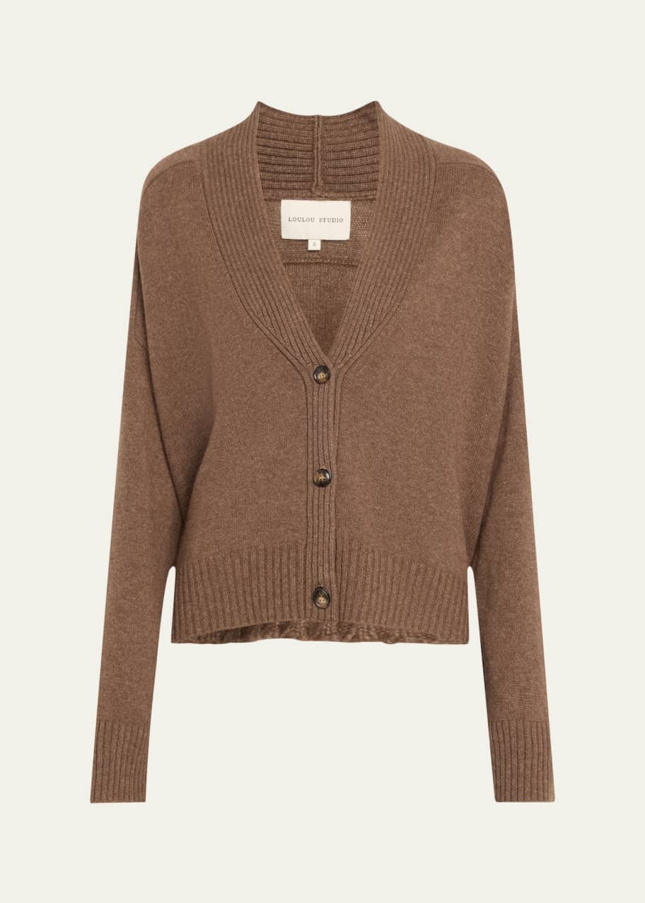 Image 1 of 1: Kaia V-Neck Cashmere Cardigan