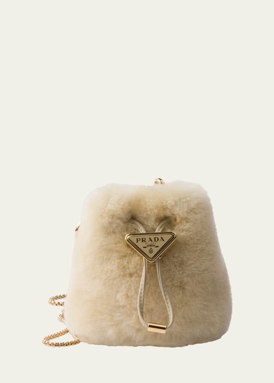 Image 1 of 1: Montone Shearling Bucket Bag