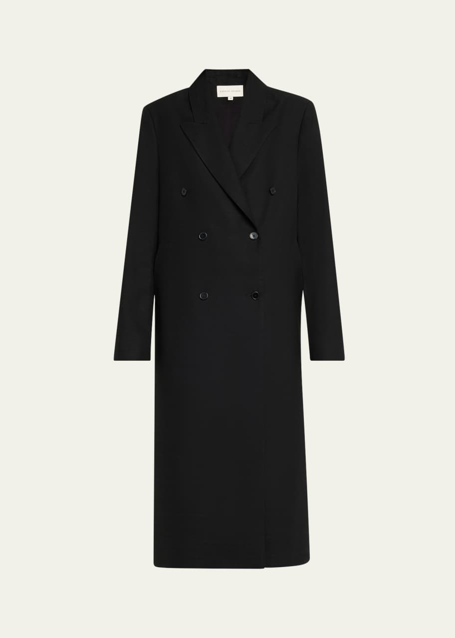 Image 1 of 1: Temo Long Double-Breasted Coat