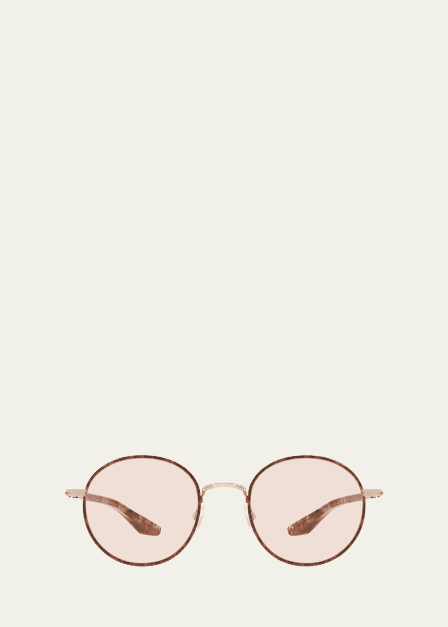 Image 1 of 1: Men's Caster Zyl and Titanium Round Sunglasses