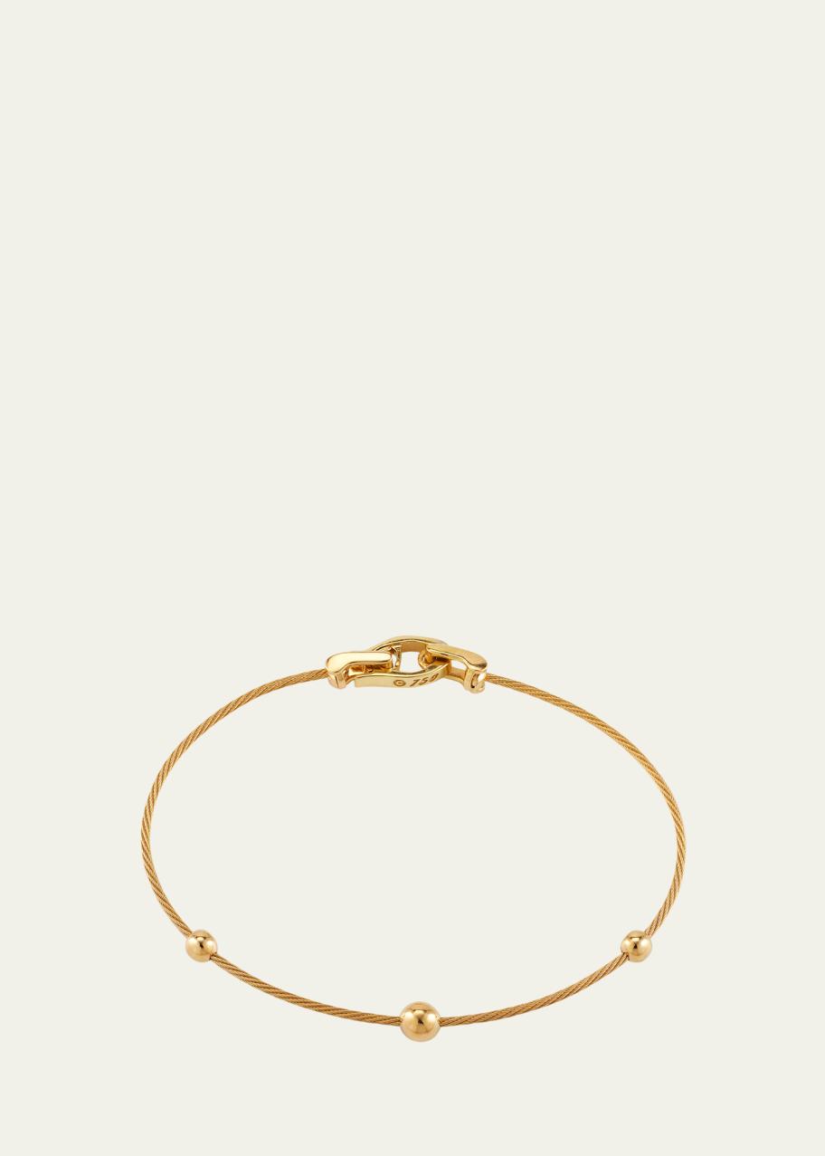 Paul Morelli 18K Yellow Gold Unity Single Bangle Bracelet with Three ...