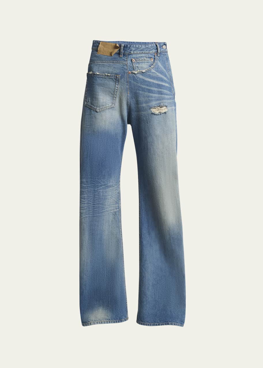 MM6 Maison Margiela Deconstructed 5-Pocket Jeans - Bergdorf