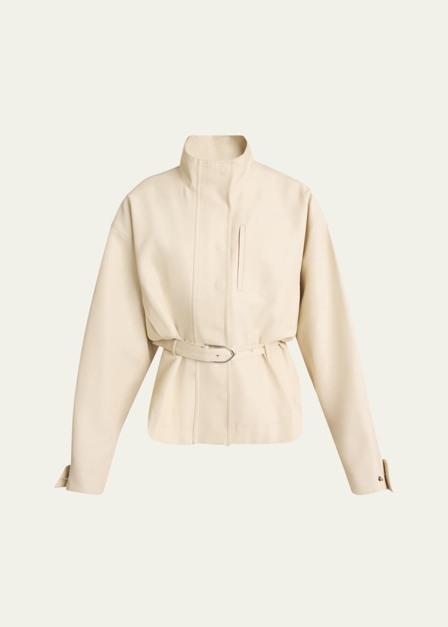 Image 1 of 1: Ciro Belted Wool-Blend Jacket
