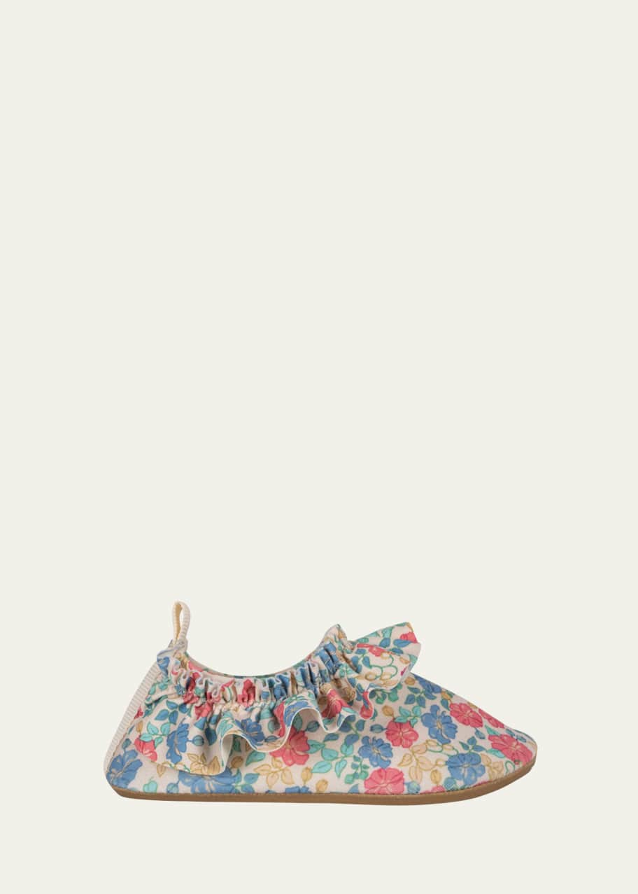 Image 1 of 1: Girl's Manuca Floral Ruffled Swim Shoes, Kids