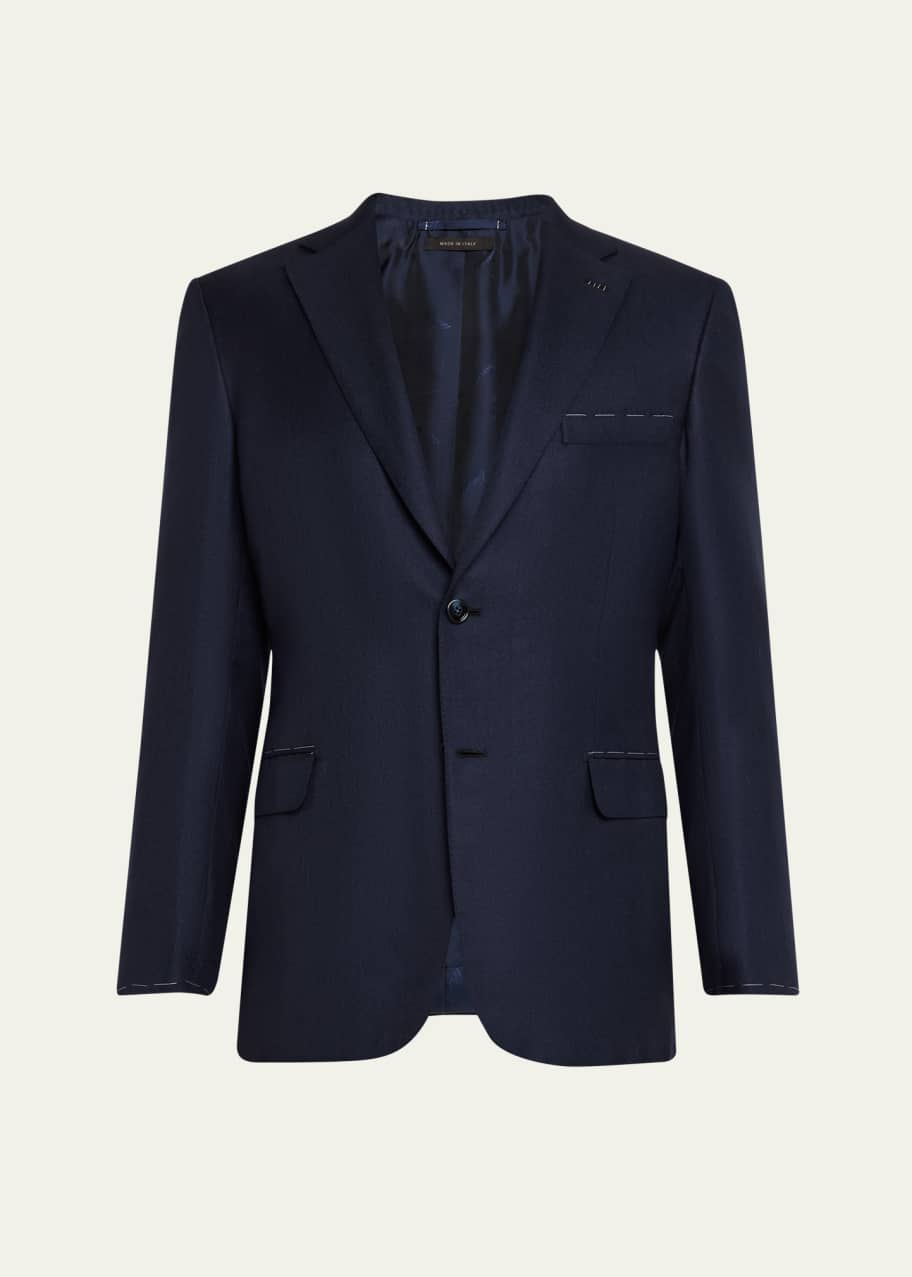 Image 1 of 1: Men's Textured Cashmere-Silk Sport Coat