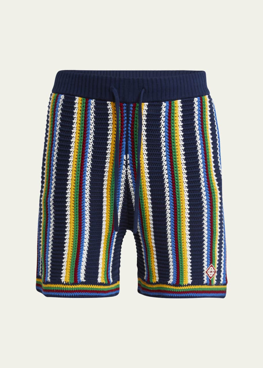 Image 1 of 1: Men's Multicolor Crochet Shorts