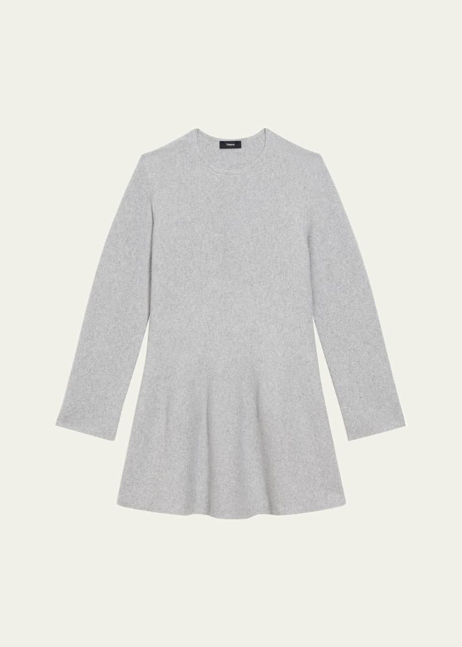 Image 1 of 1: Wool-Cashmere Flounce Dress