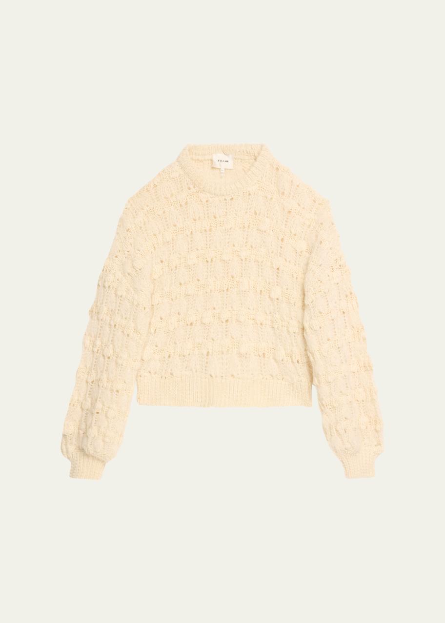 FRAME Popcorn Crewneck Sweater - Bergdorf Goodman