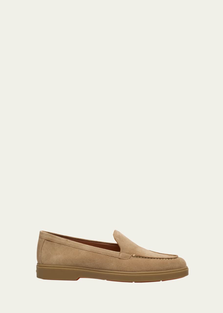 【関税&送料込】Santoni Sand Suede Yalta Loafers Santoni Sand Suede Yalta Loafers | Lyst