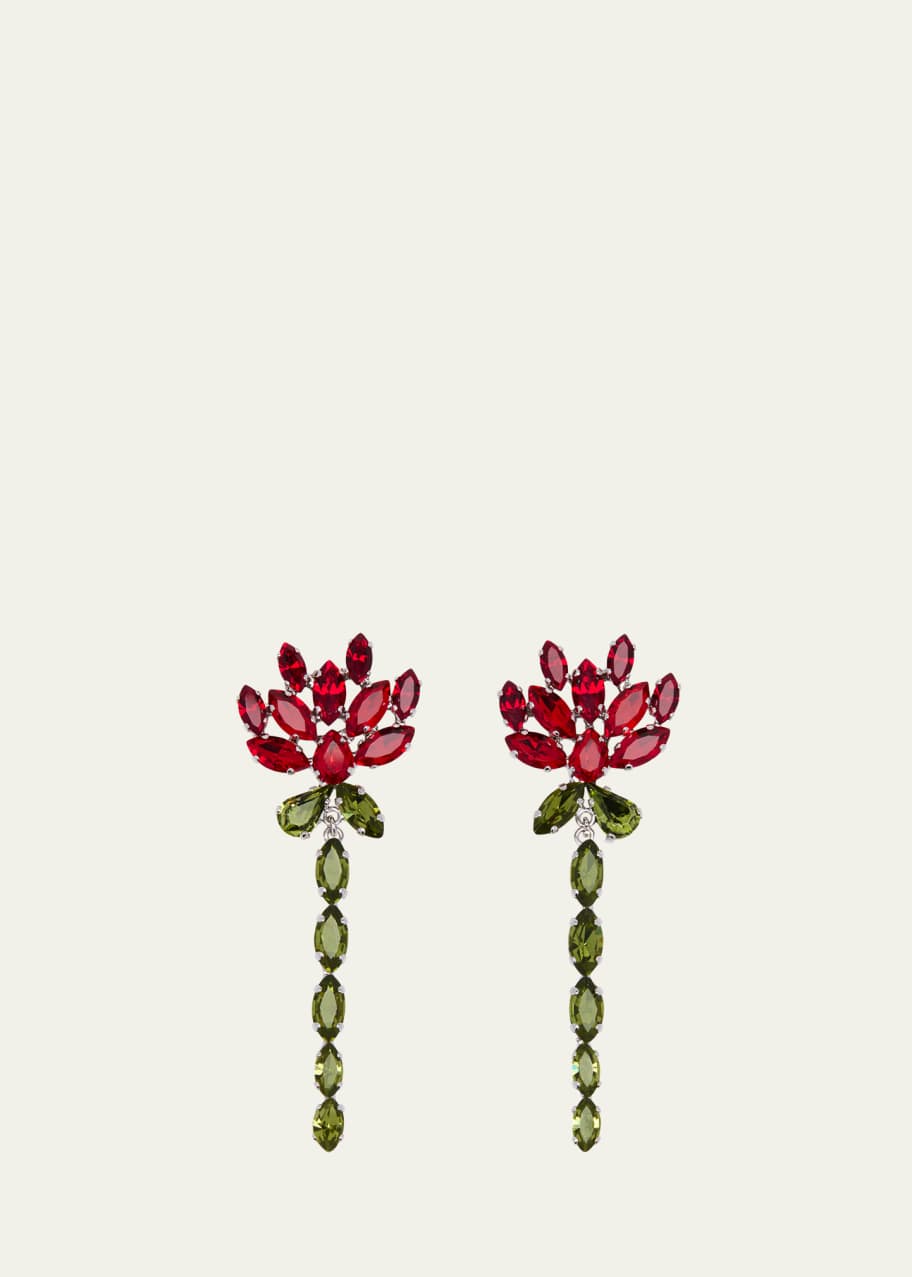Image 1 of 1: Crystal Carnation Drip Earrings