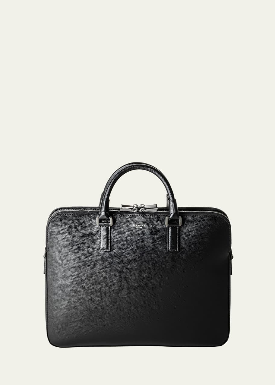 Image 1 of 1: Men's Double-Zip Slim Briefcase