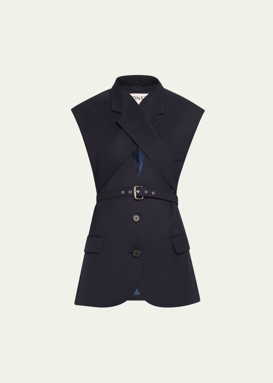 Monse Belted Crisscross Jacket Vest - Bergdorf Goodman