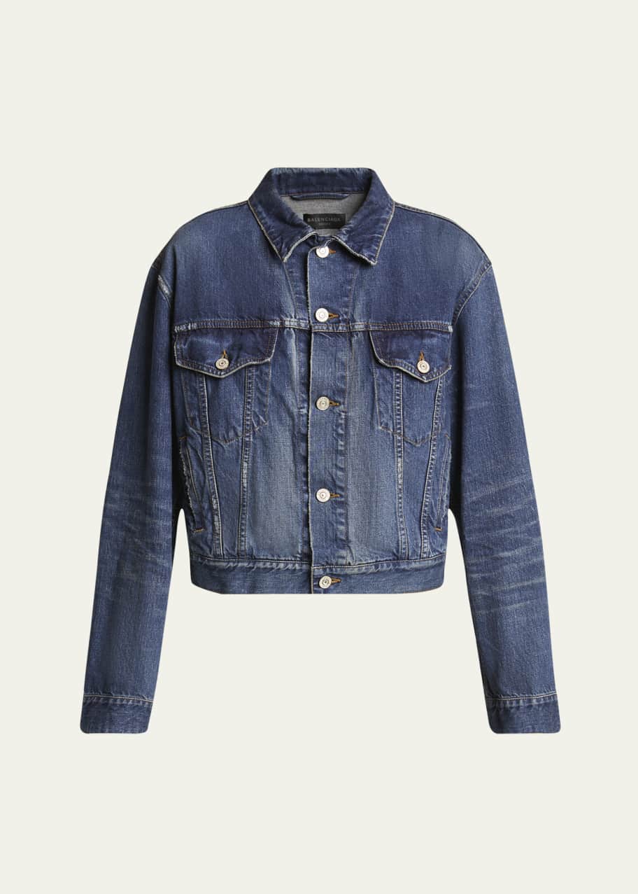 BALENCIAGA DENIM JACKET バレンシアガデニム Balenciaga Denim Small Fit Jacket - Bergdorf Goodman