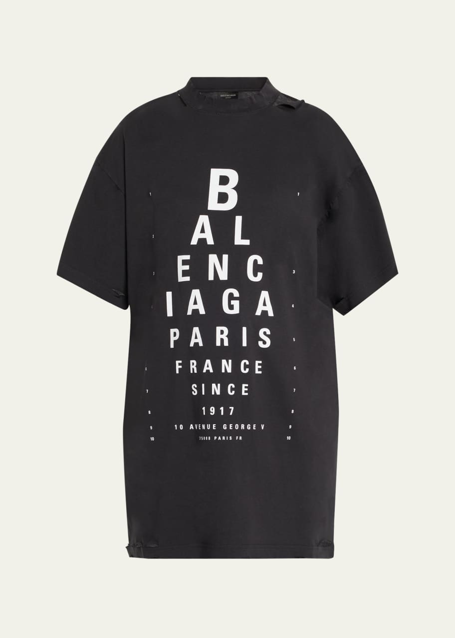 Balenciaga Tシャツ Balenciaga Optical Print Oversized Jersey T-Shirt - Bergdorf Goodman