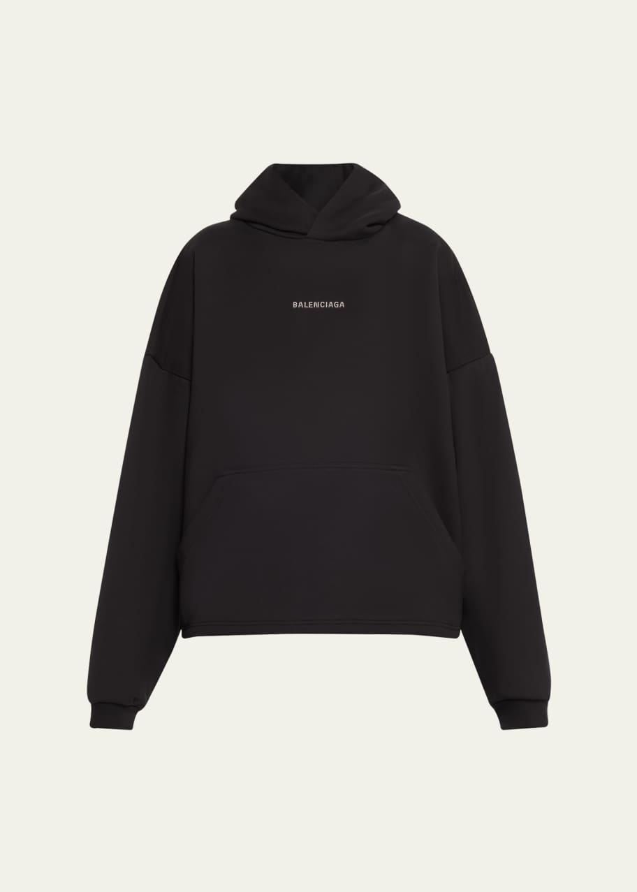 Balenciaga Logo Embellished Cropped Hoodie - Bergdorf Goodman