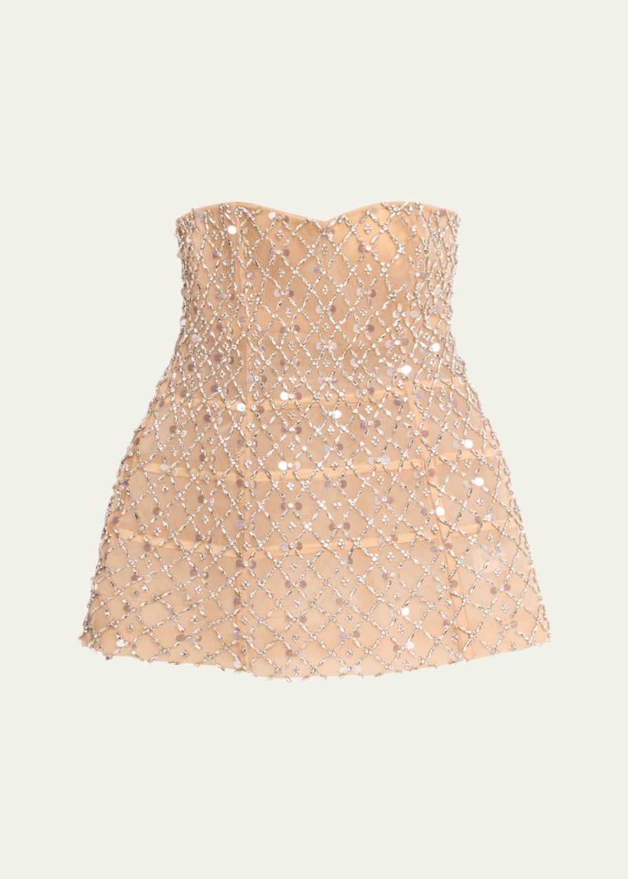 Keyhole Crystal Embellished Dress main image 0