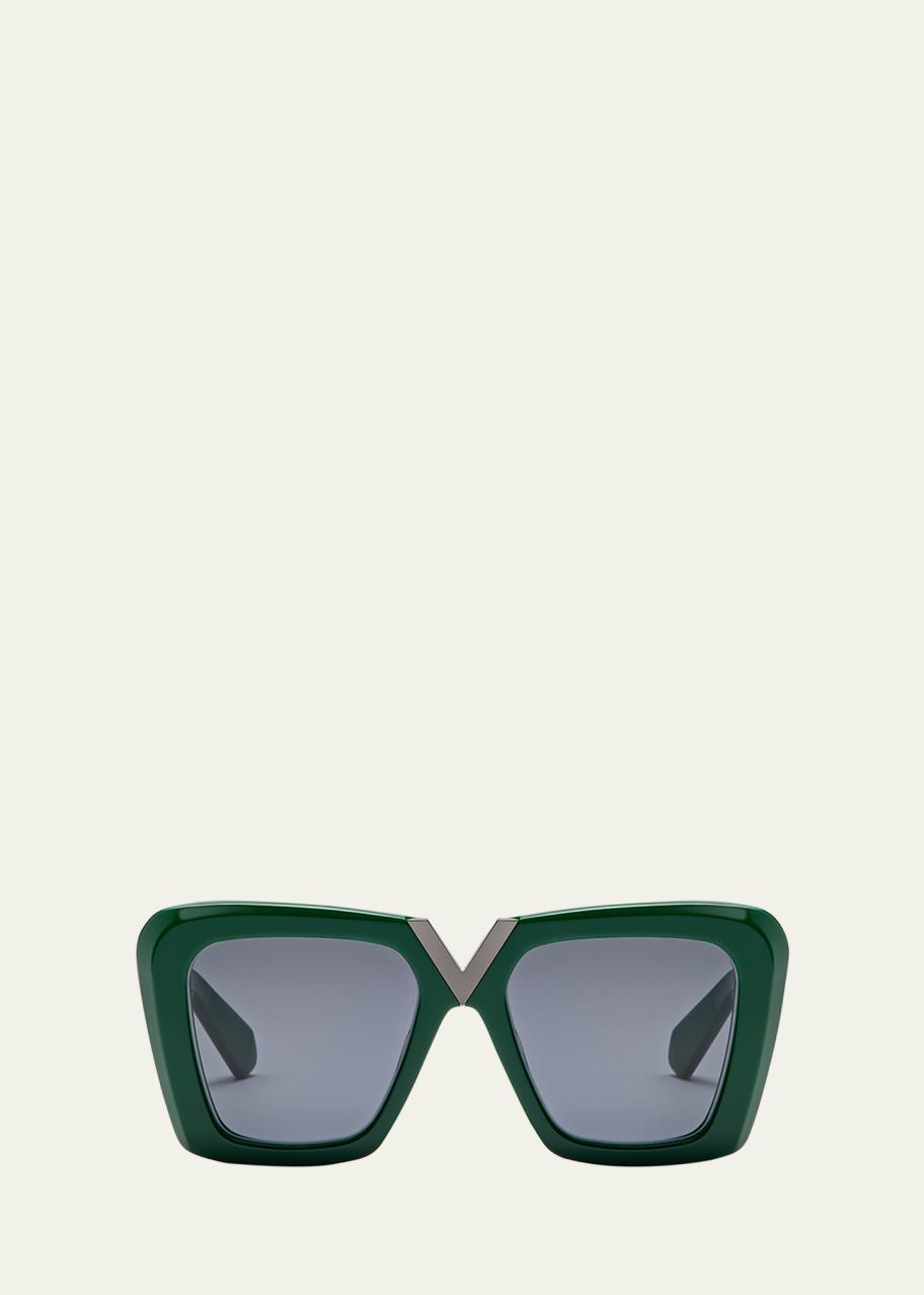 Valentino Garavani V-Gold II Acetate Butterfly Sunglasses  display picture 3