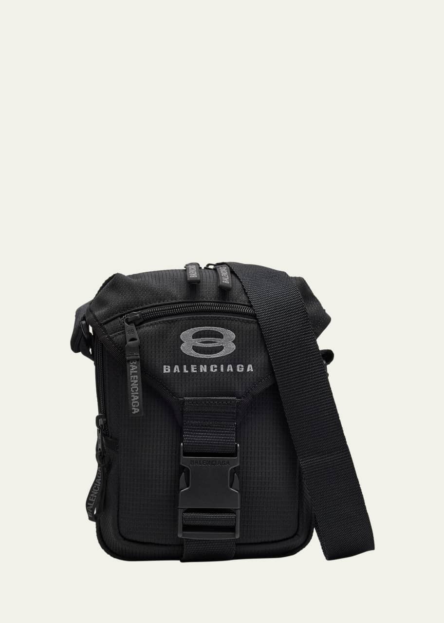 Balenciaga Men's Unity Nylon Crossbody Zip Pouch - Bergdorf Goodman