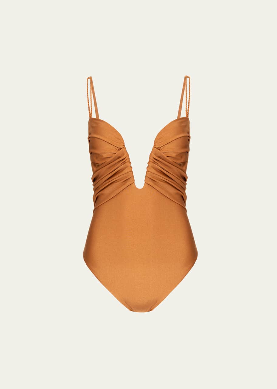 Image 1 of 1: Jersey Sands Bustier One-Piece Swimsuit