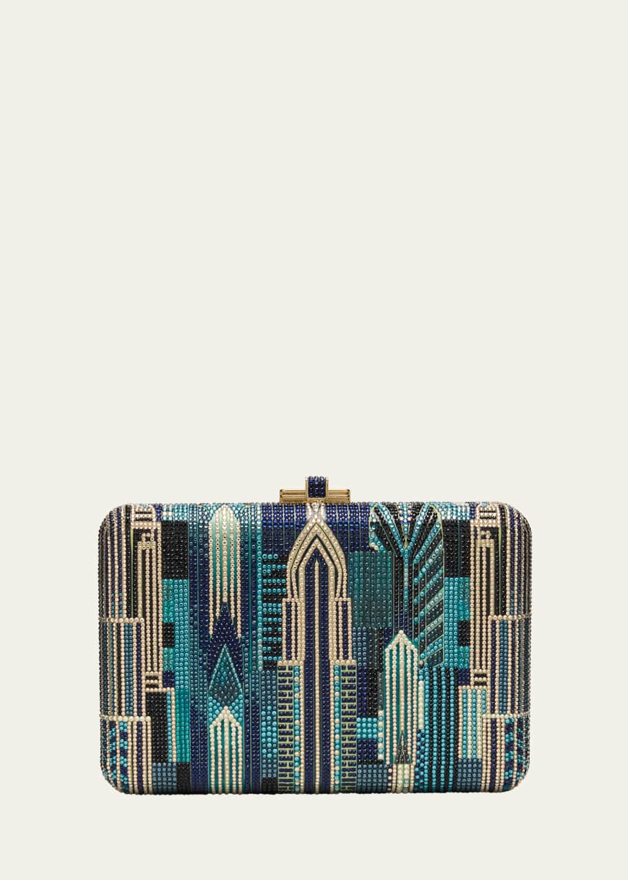 Image 1 of 1: Art Deco Skyline Crystal Clutch Bag