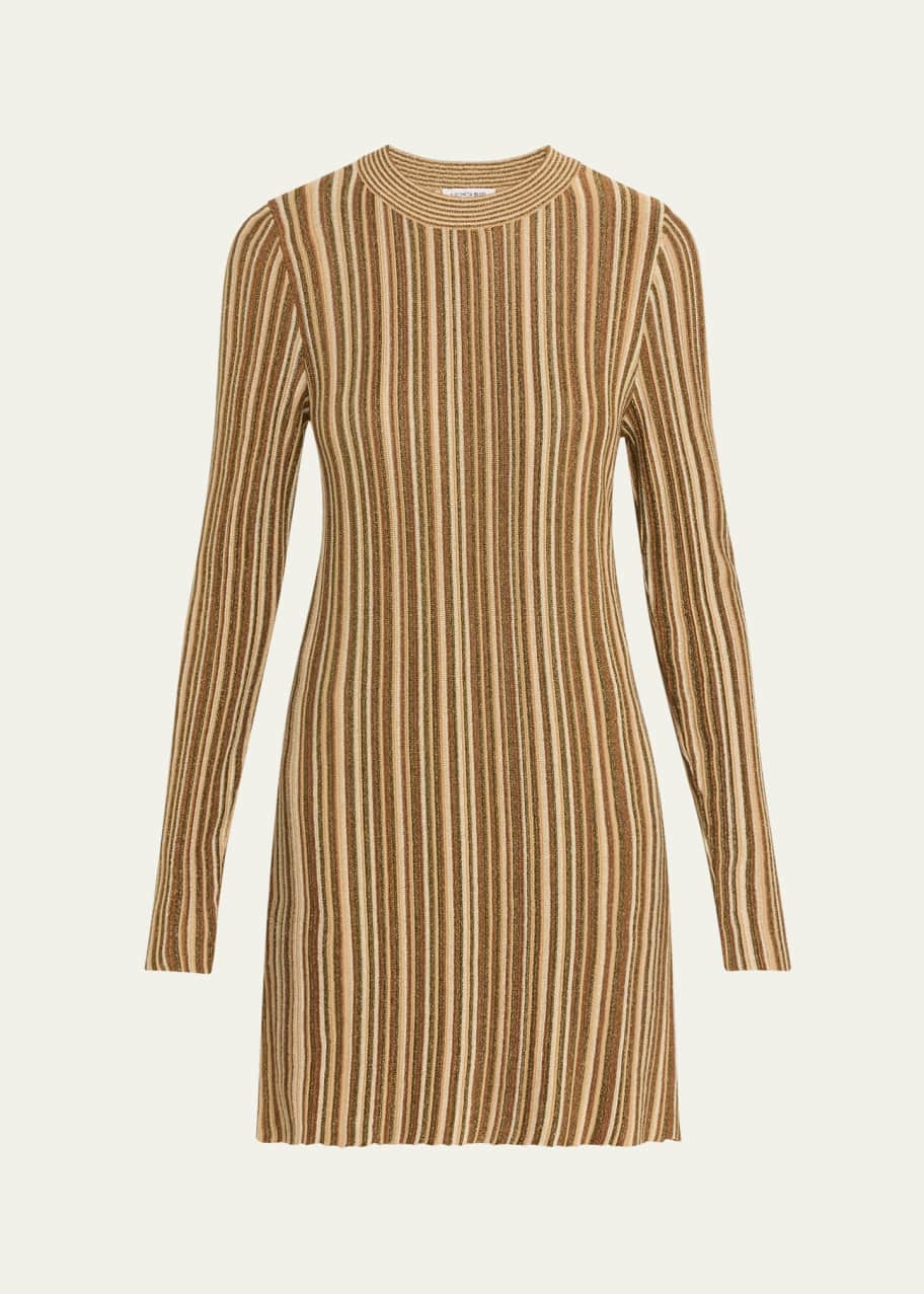 Veronica Beard Jane Stripe Long-Sleeve Mini Dress - Bergdorf Goodman