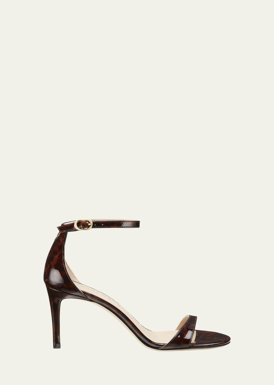 Image 1 of 1: Nudist Tortoiseshell Ankle-Strap Sandals
